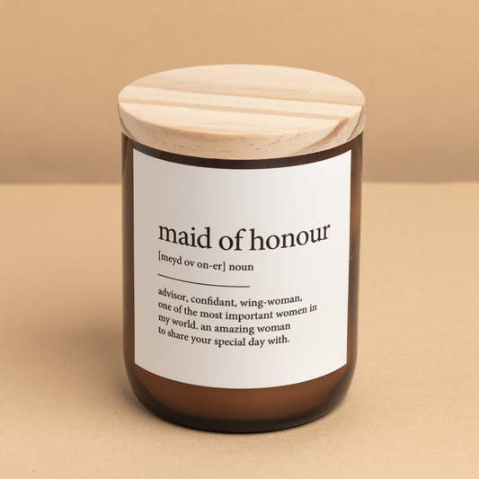 Dictionary Candle - maid of honour