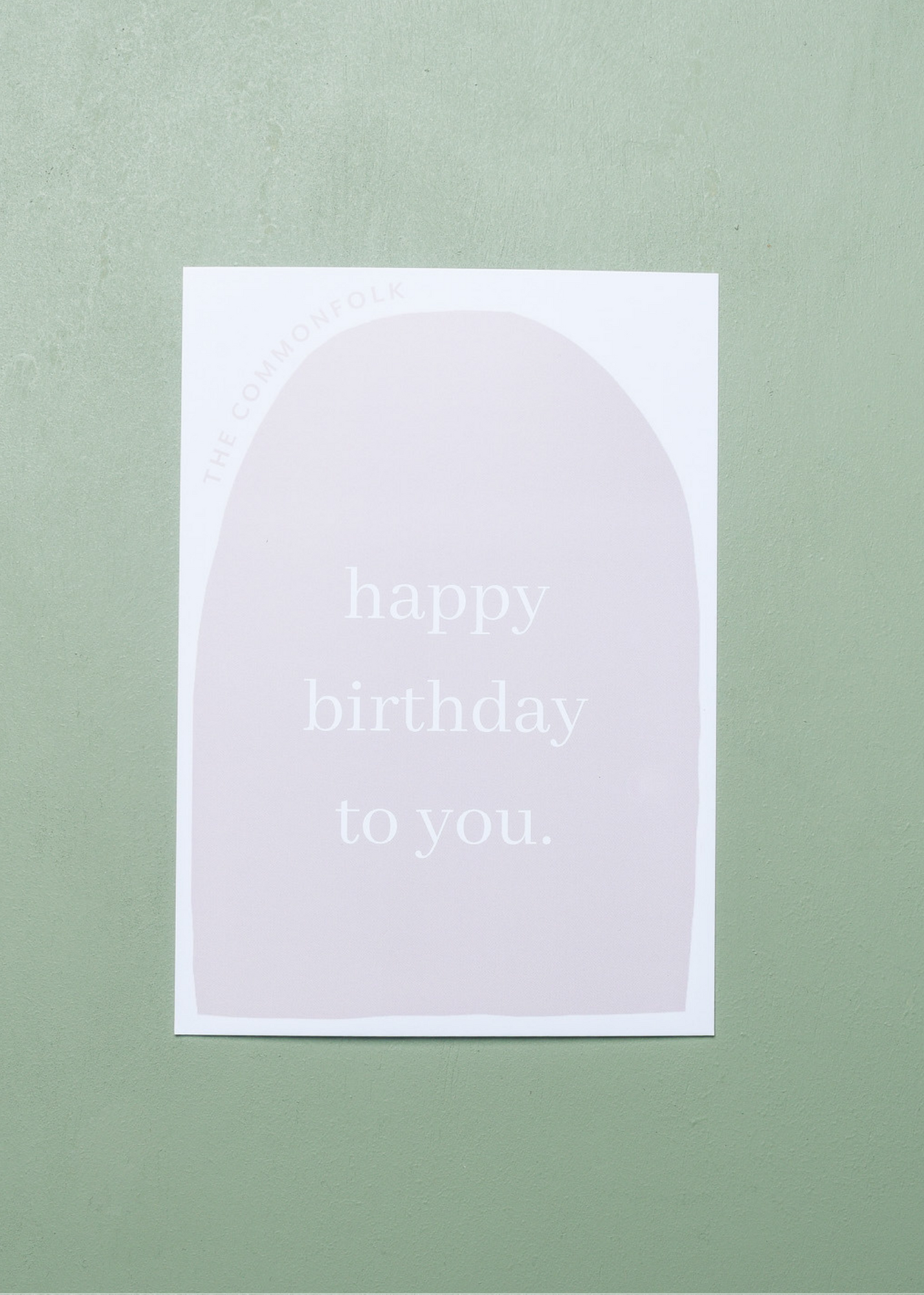 Commonfolk Personalised Card