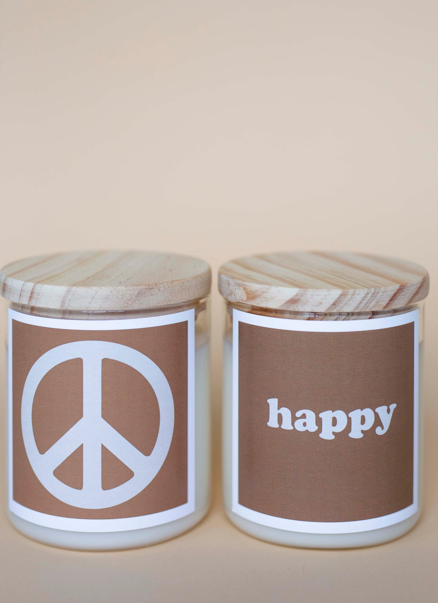 Peace Sign / TAN Soul Candle