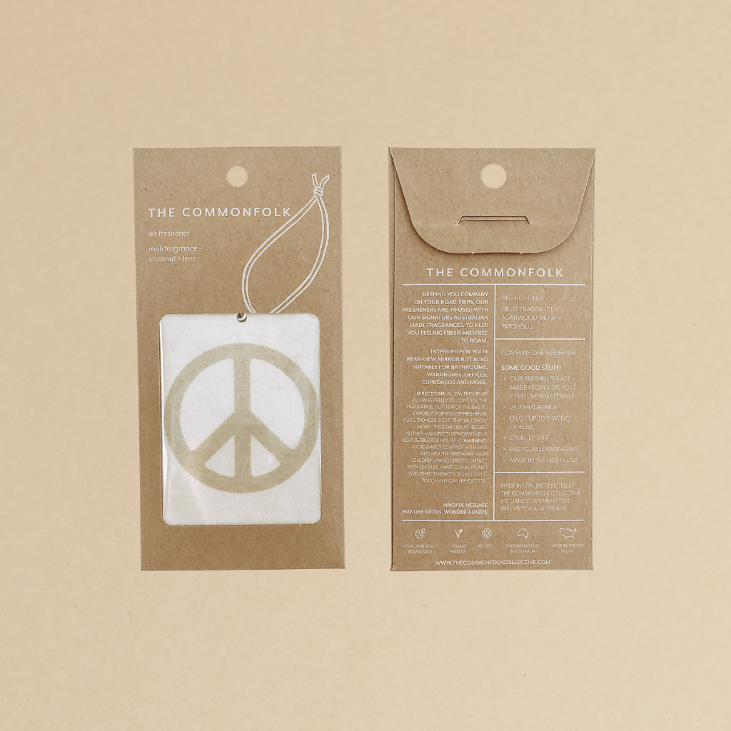 Peace Sign / Oatmeal Air Freshener - Mali