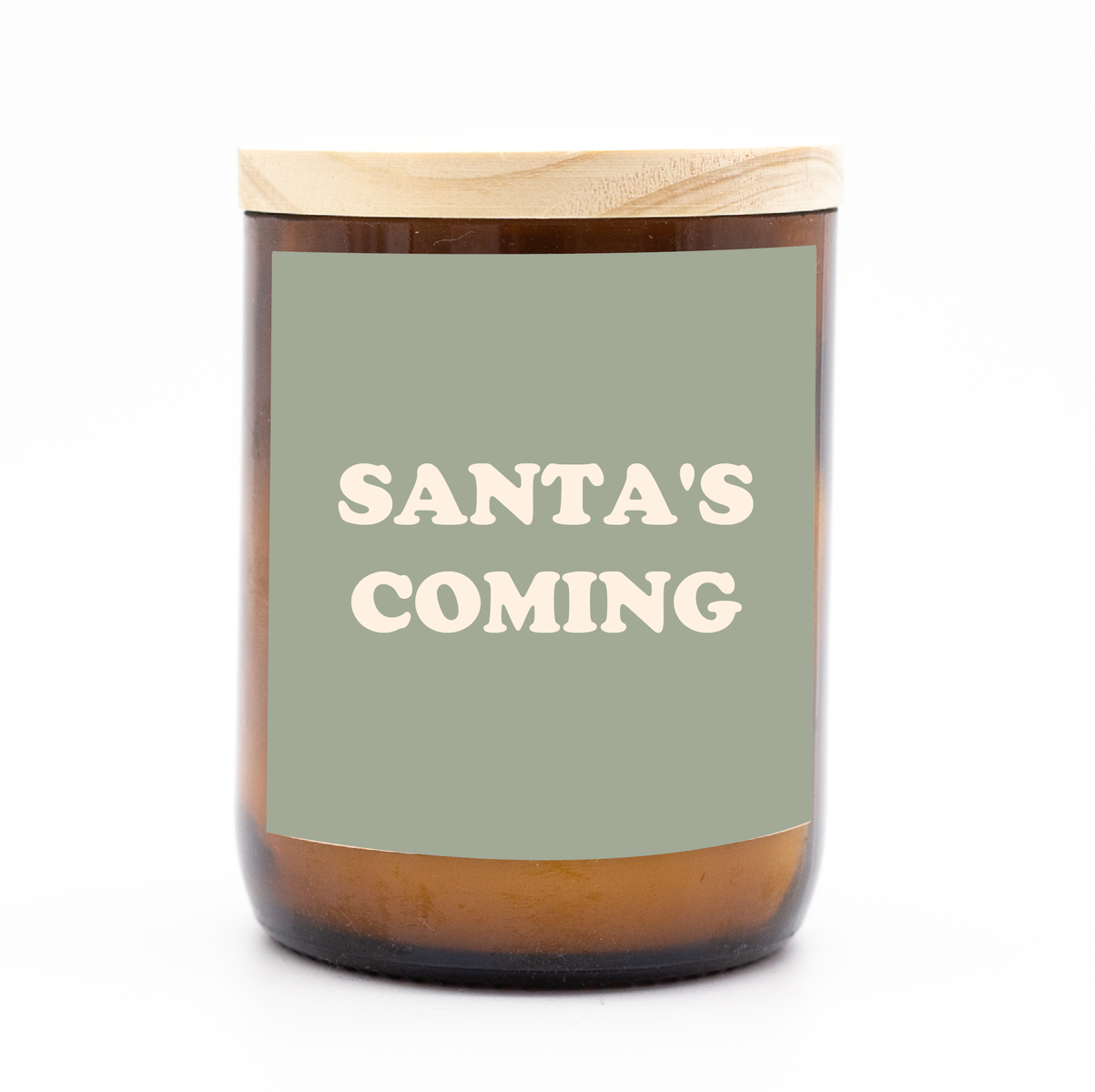 Santas Coming Candle