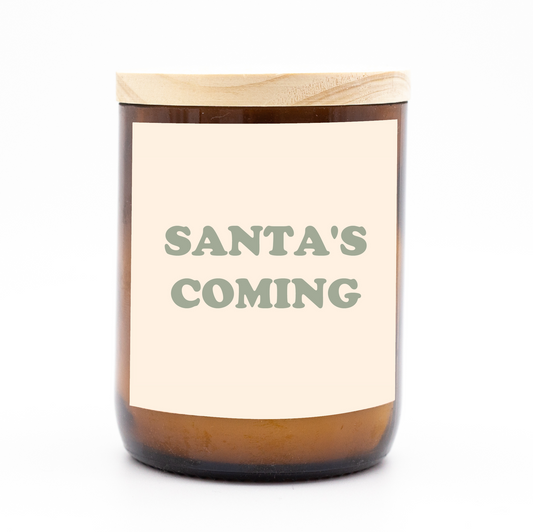 Santas Coming Candle