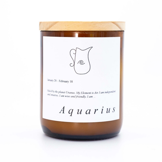 Zodiac Mid Candle - Aquarius
