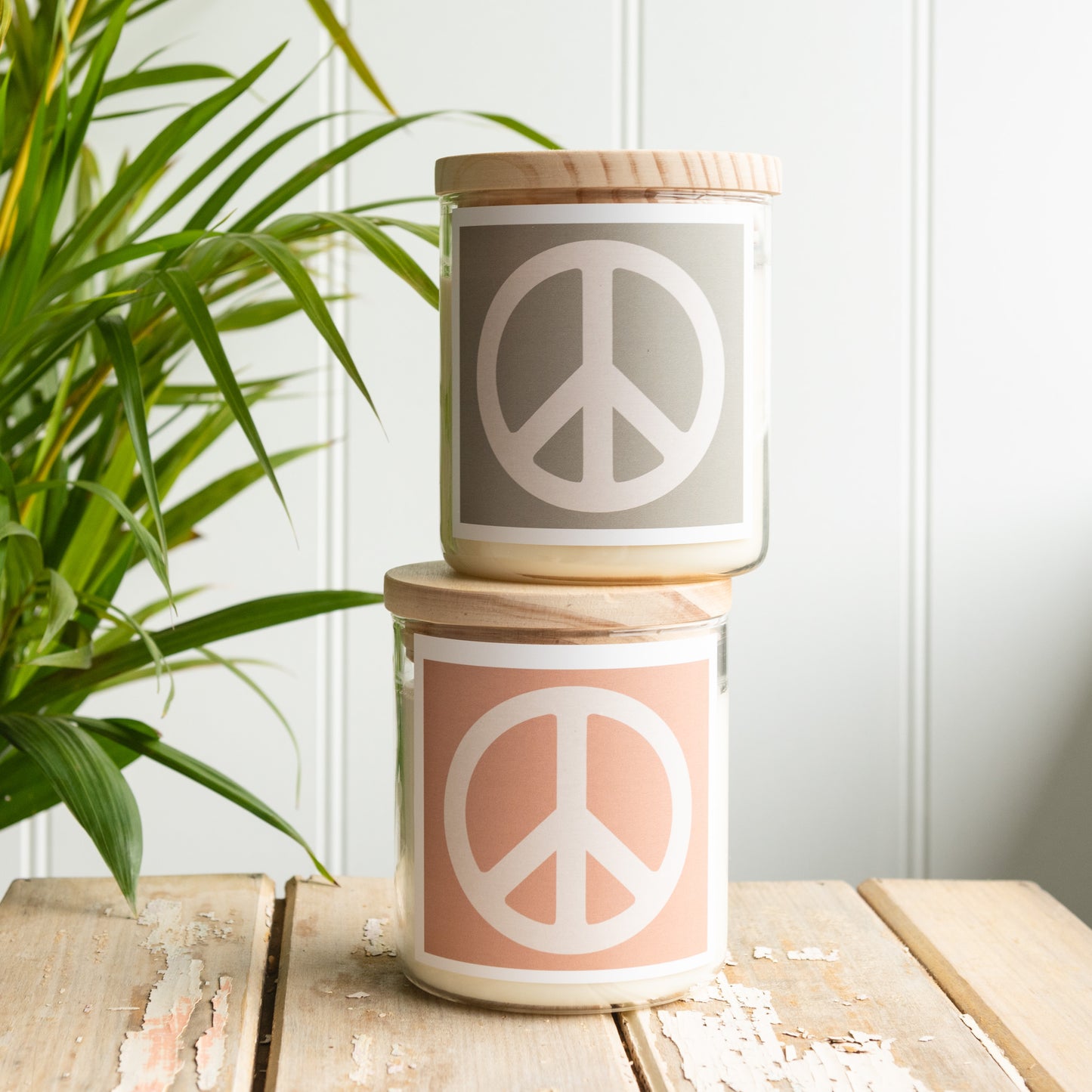 Peace Sign / PINK Soul Candle