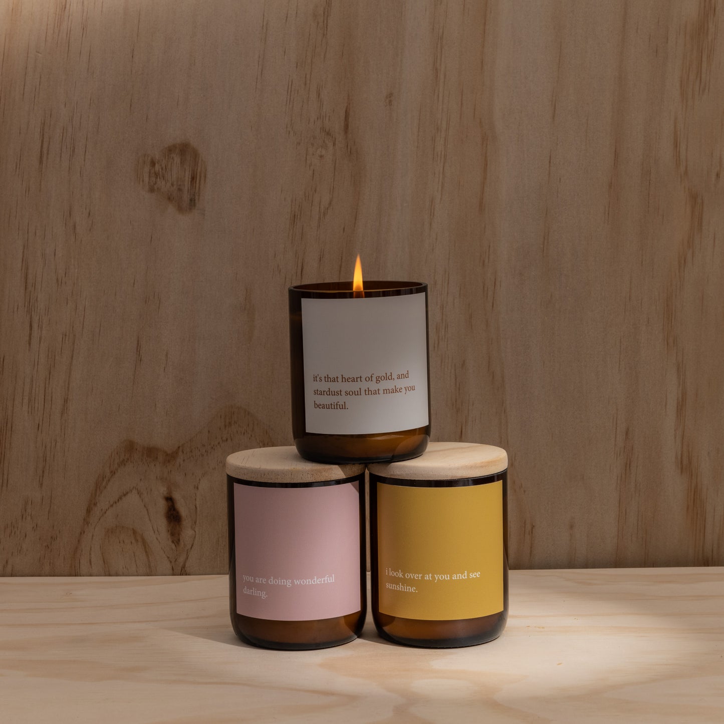 Heartfelt Quote Candle - heart of gold
