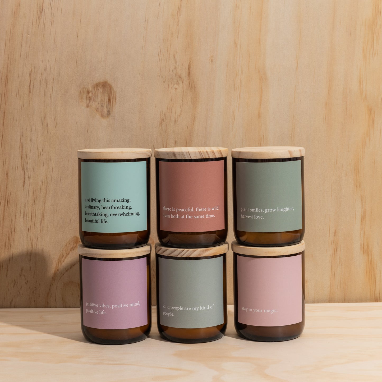 Heartfelt Quote Candle - positive vibes