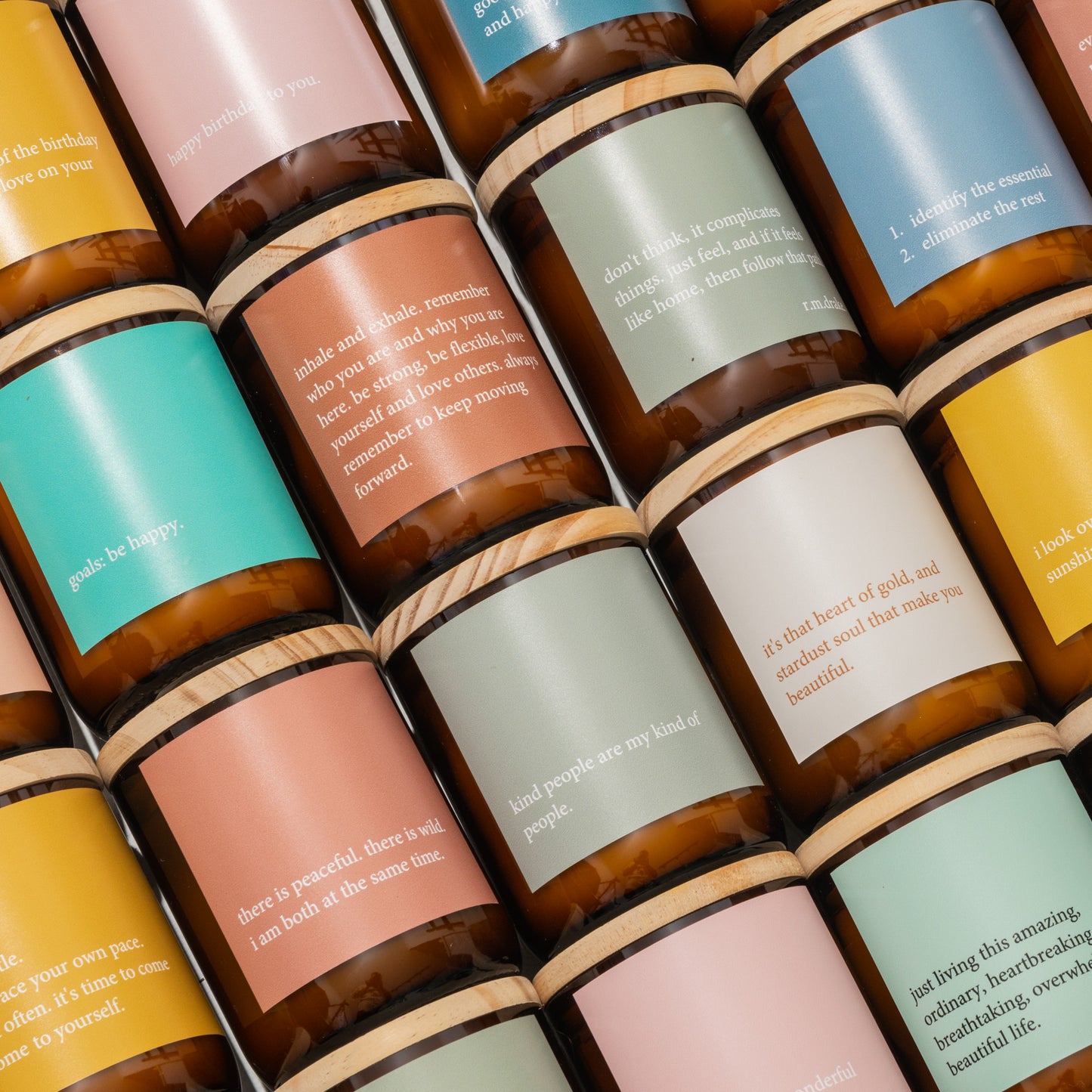 Heartfelt Quote Candle - don't think, just feel