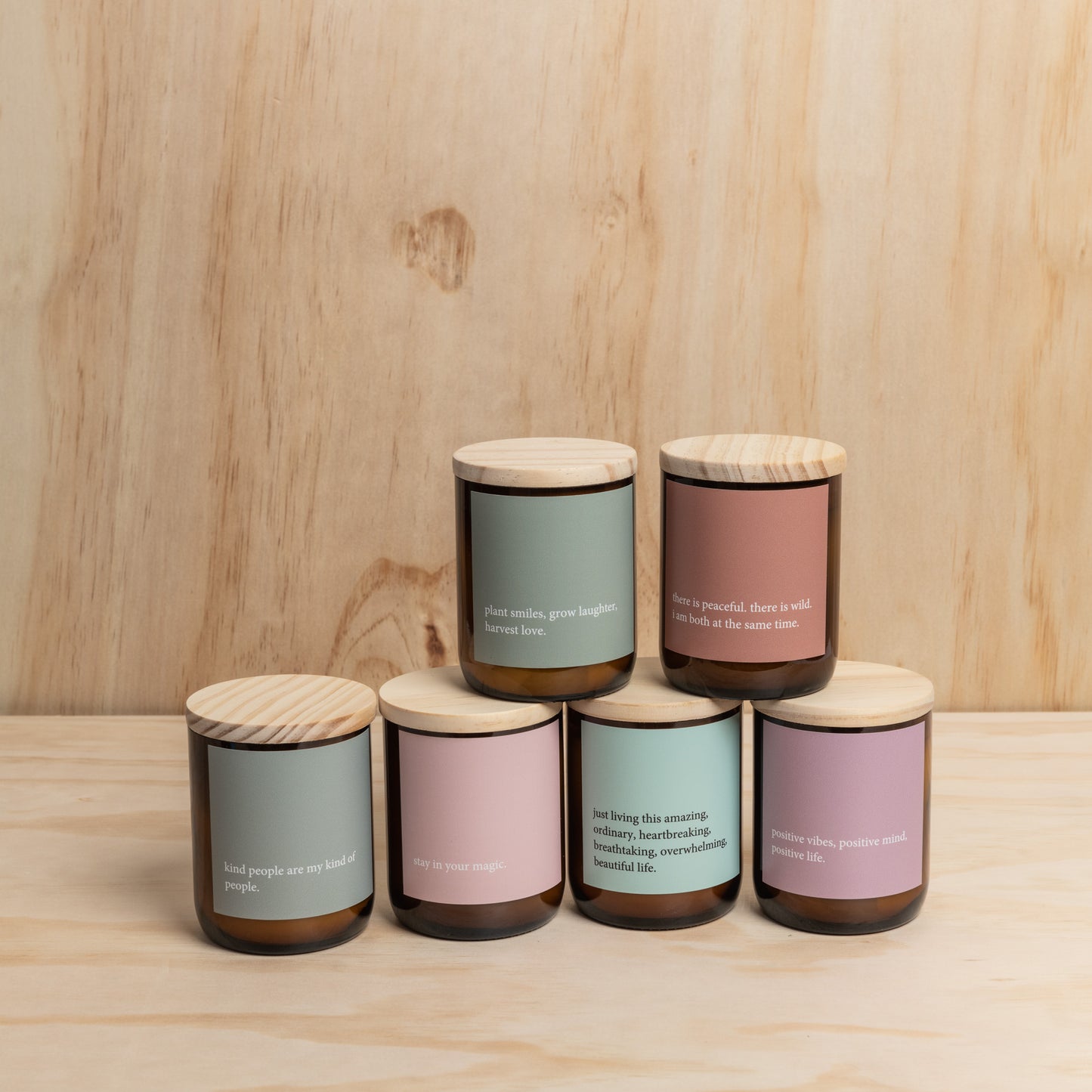 Heartfelt Quote Candle - smiles, laughter, love