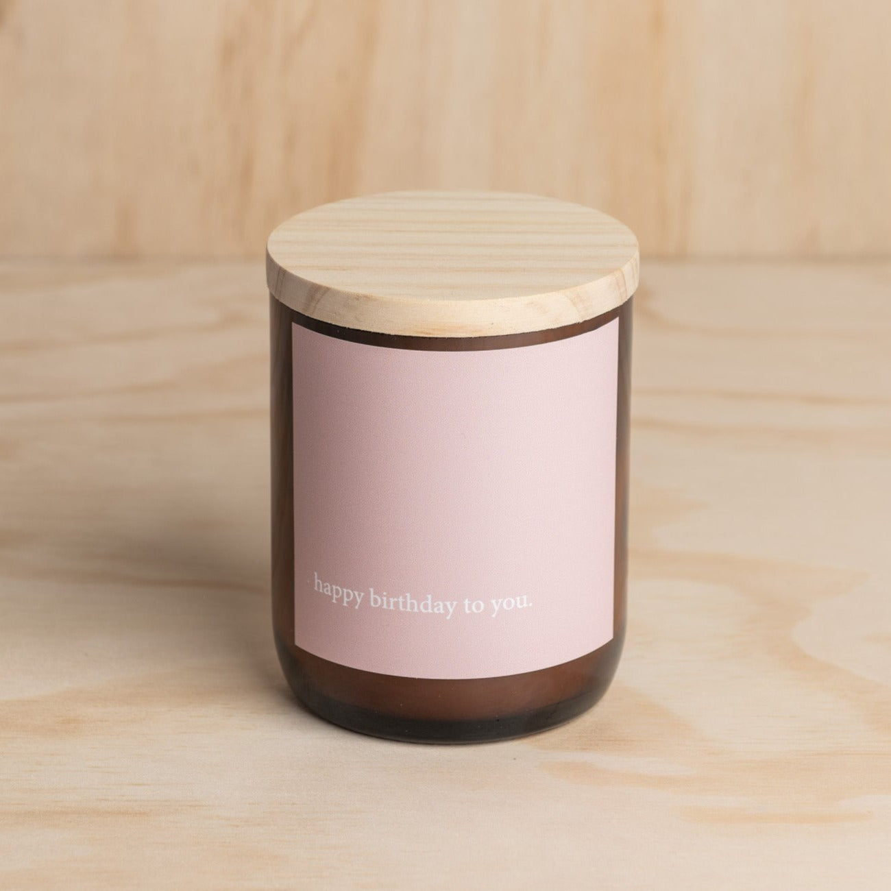 Heartfelt Quote Candle - Happy Birthday Pink