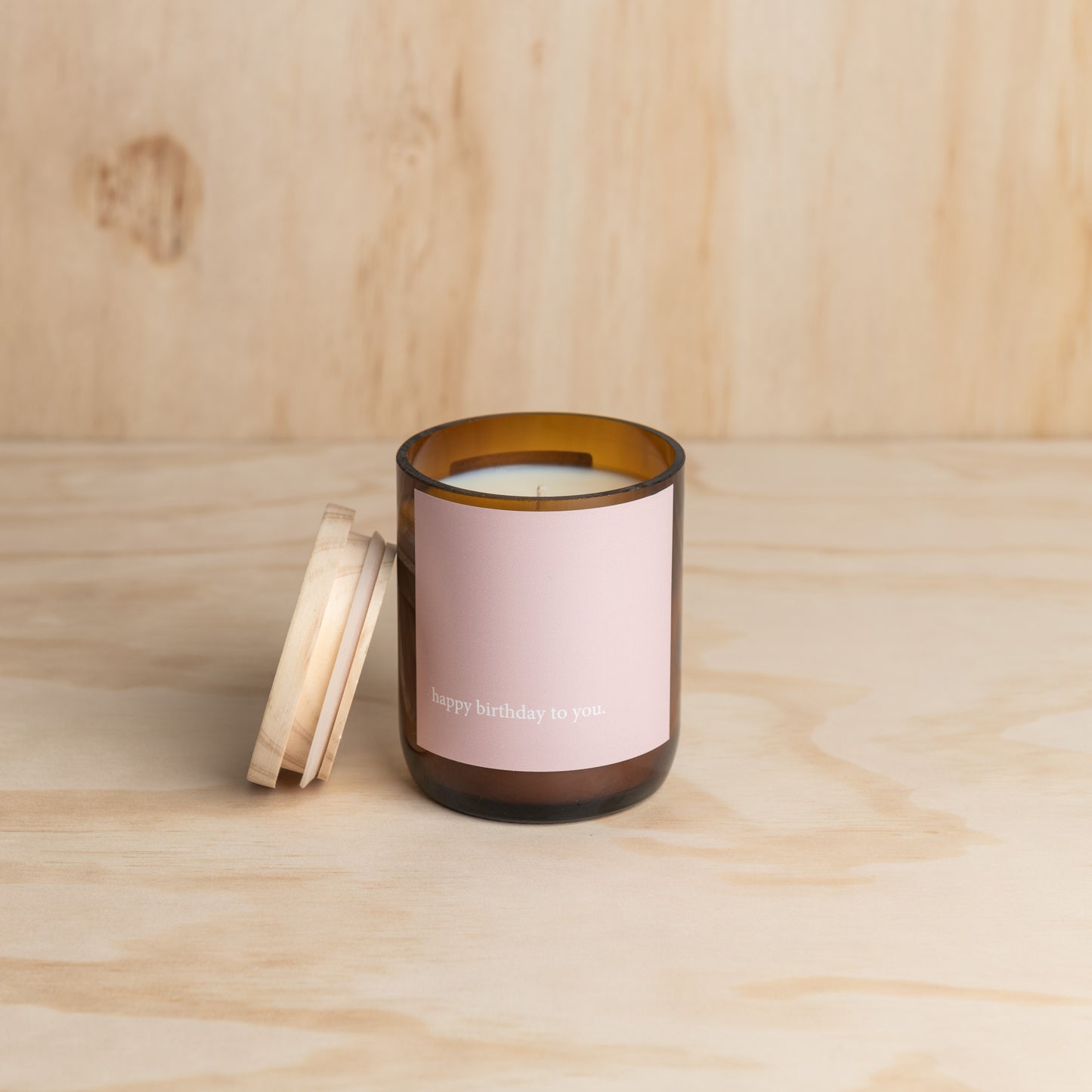 Heartfelt Quote Candle - Happy Birthday Pink
