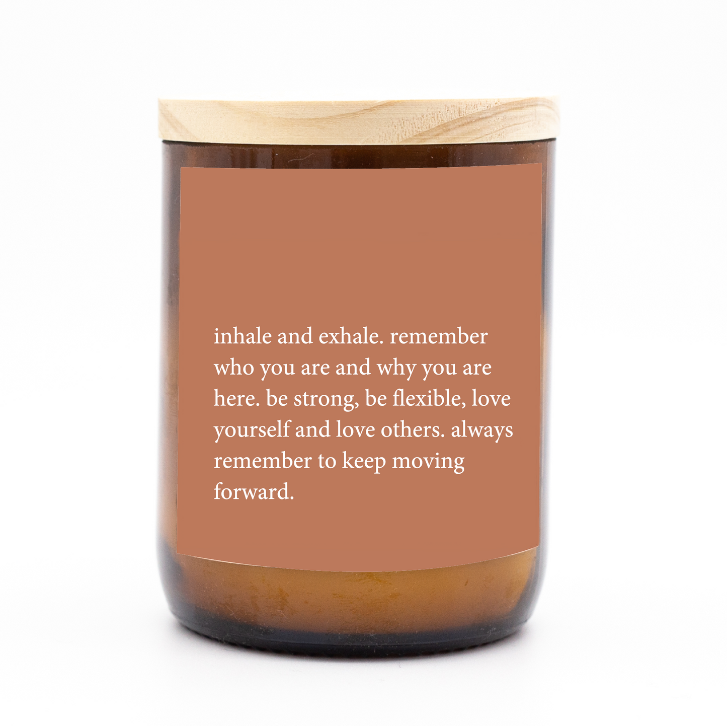 Heartfelt Quote Candle - inhale, exhale