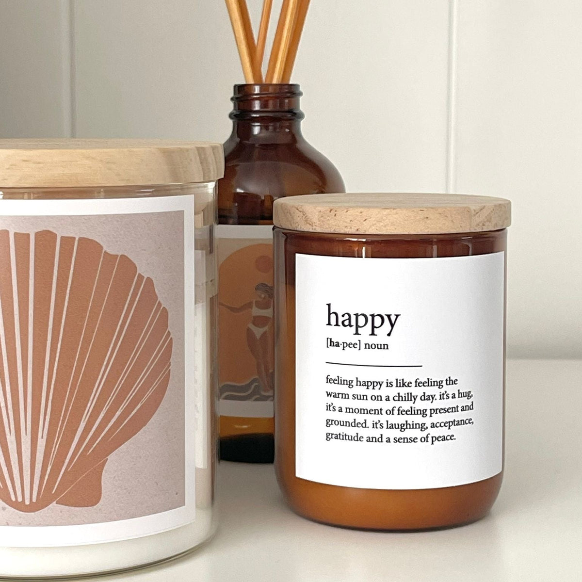Happy ~ Dictionary Meaning Candle