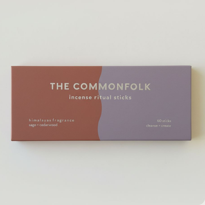 Box of The Commonfolk incense ritual sticks on a white background