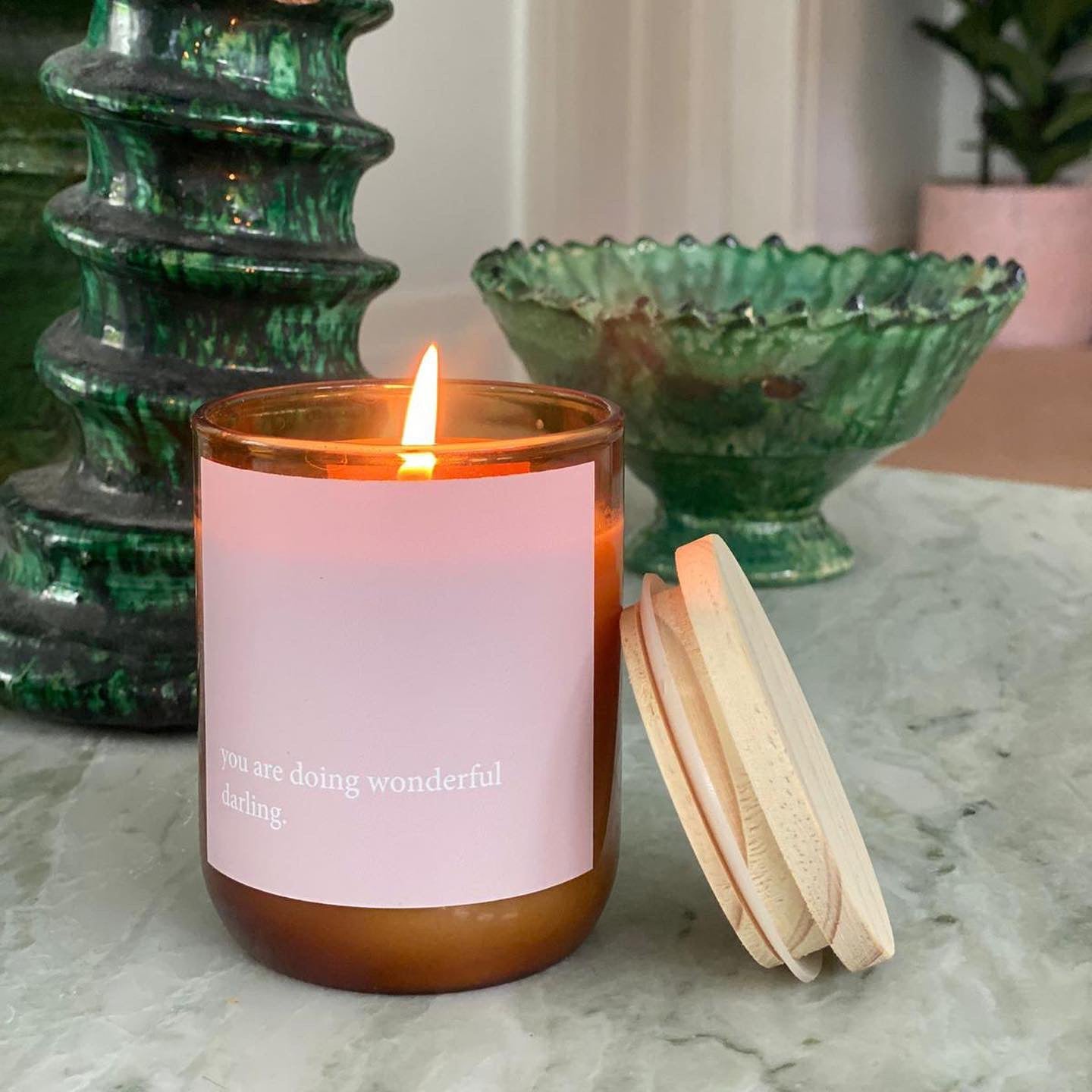 Heartfelt Quote Candle - you are doing wonderful