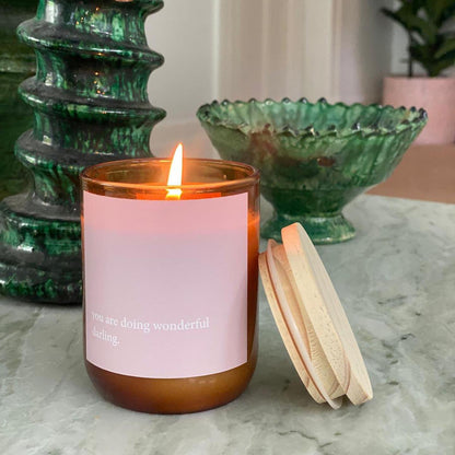 Heartfelt Quote Candle - you are doing wonderful