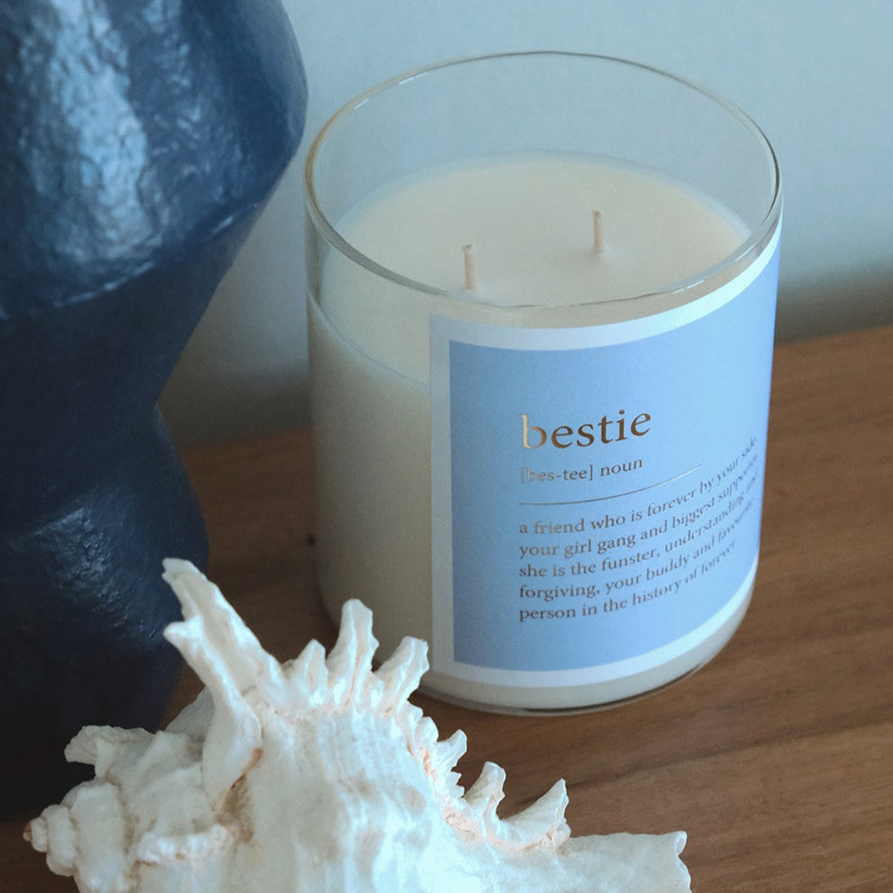 The Commonfolk FOIL Dictionary Meaning Bestie Candle