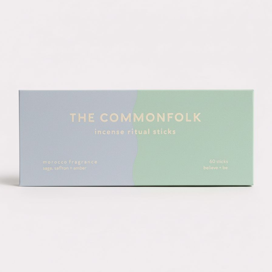 Box of The Commonfolk incense ritual sticks on a white background