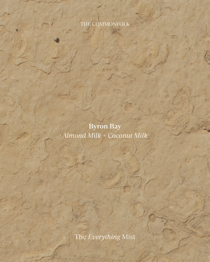 Beige textured background with 'The Commonfolk' branding and product names.