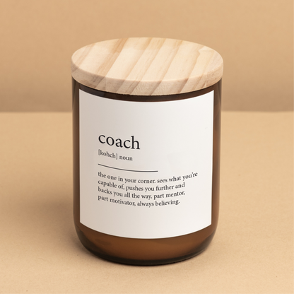 Coach ~ Dictionary Meaning Candle
