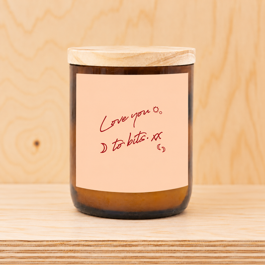 Love You To Bits ~ Happy Days Candle