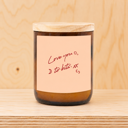 Love You To Bits ~ Happy Days Candle