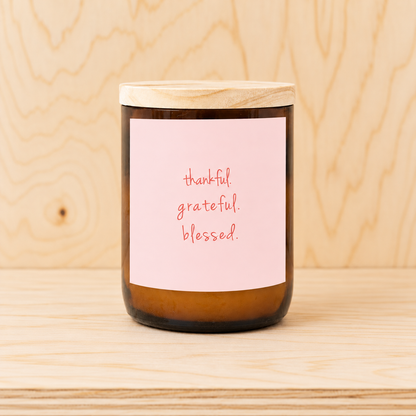 Thankful ~ Happy Days Candle
