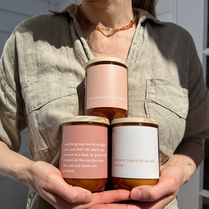Heartfelt Quote Candle - everything may not be ok