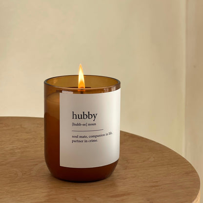 Hubby ~ Dictionary Meaning Candle