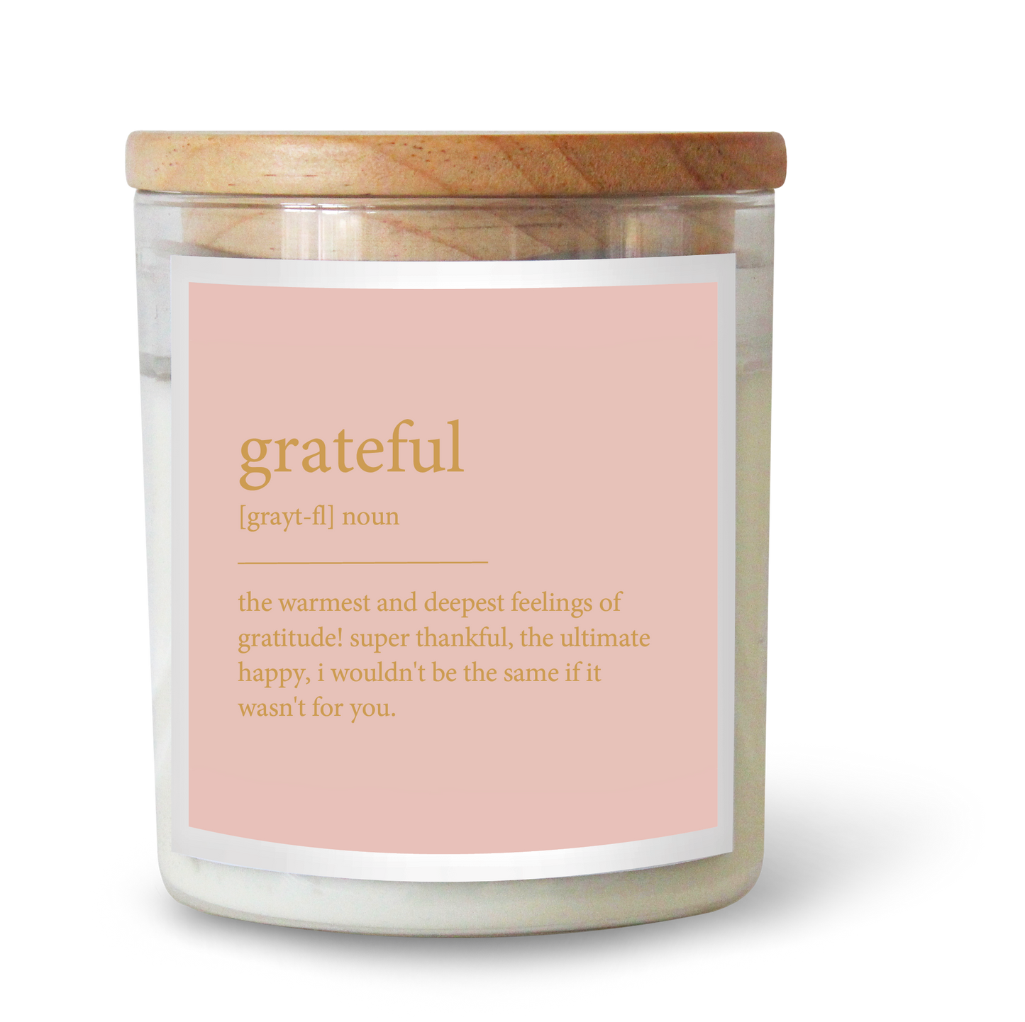FOIL Dictionary Meaning Grateful Candle ** Back in stock 1st May