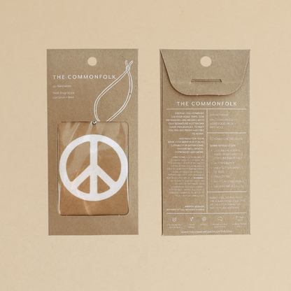 Peace Sign / Tan Air Freshener - Ubud